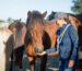 Séverine au milieu de ses chevaux, une croissance raisonnée au service du bien-être équin